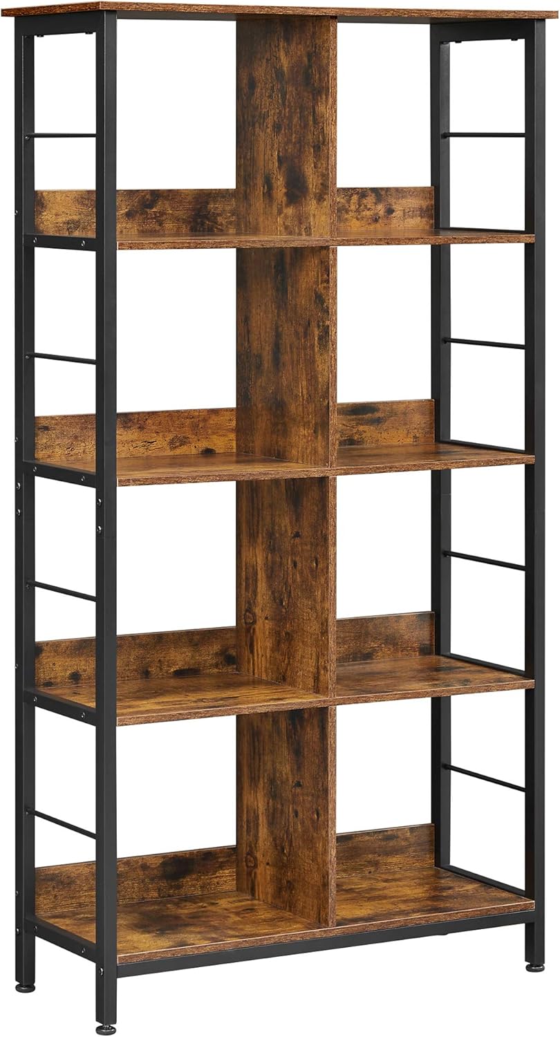 Industrial 8-Compartment Bookshelf