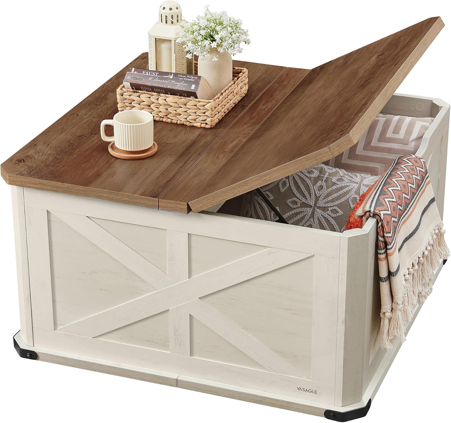 Farmhouse Coffee Table with Flip-Top