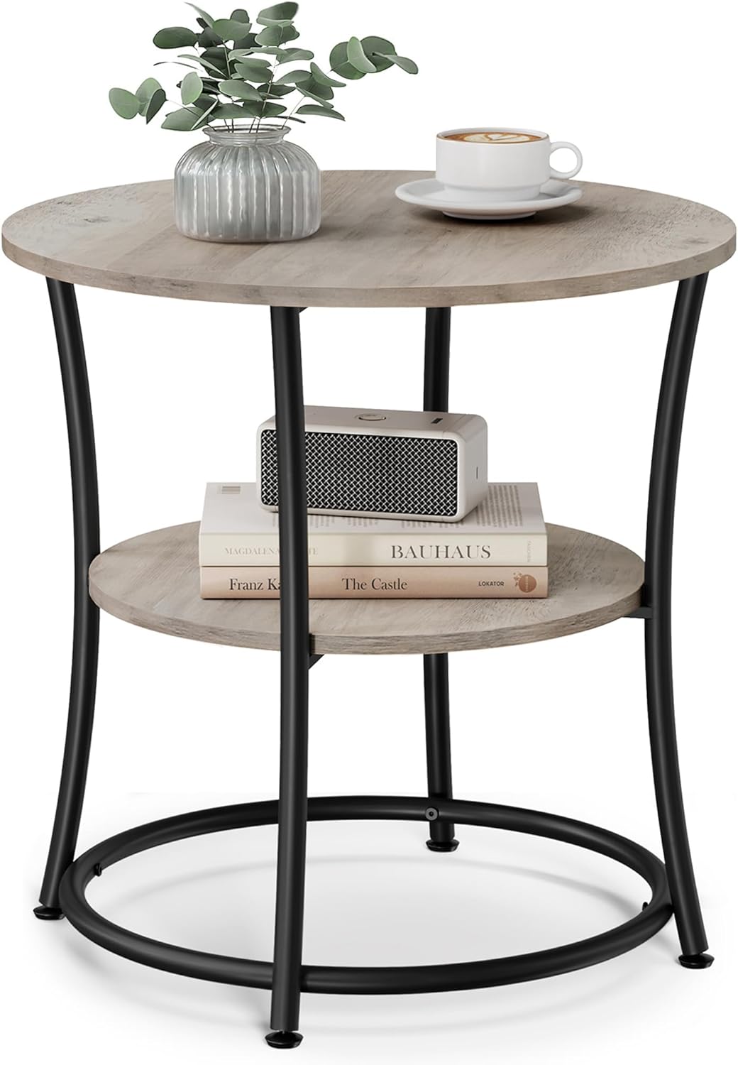 Round End Table with Storage