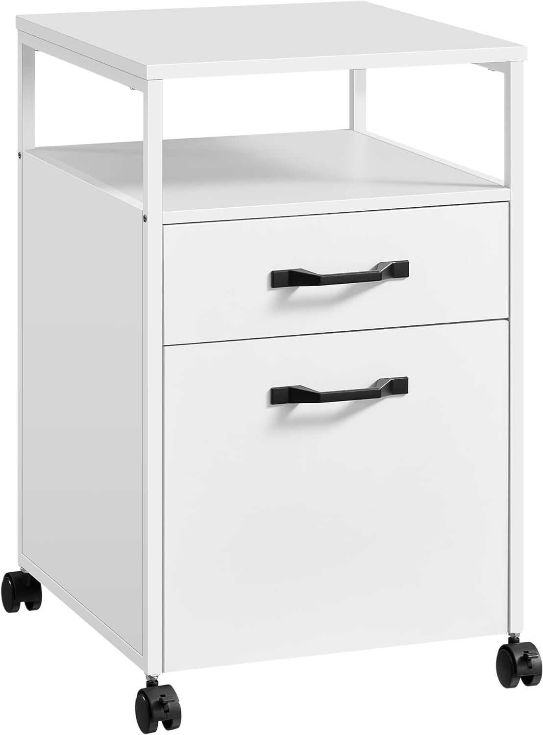 2-Drawer Mobile File Cabinet with Shelf