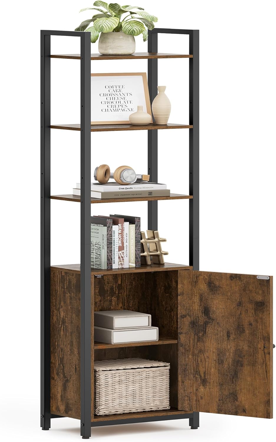 Tall Bookcase with Door