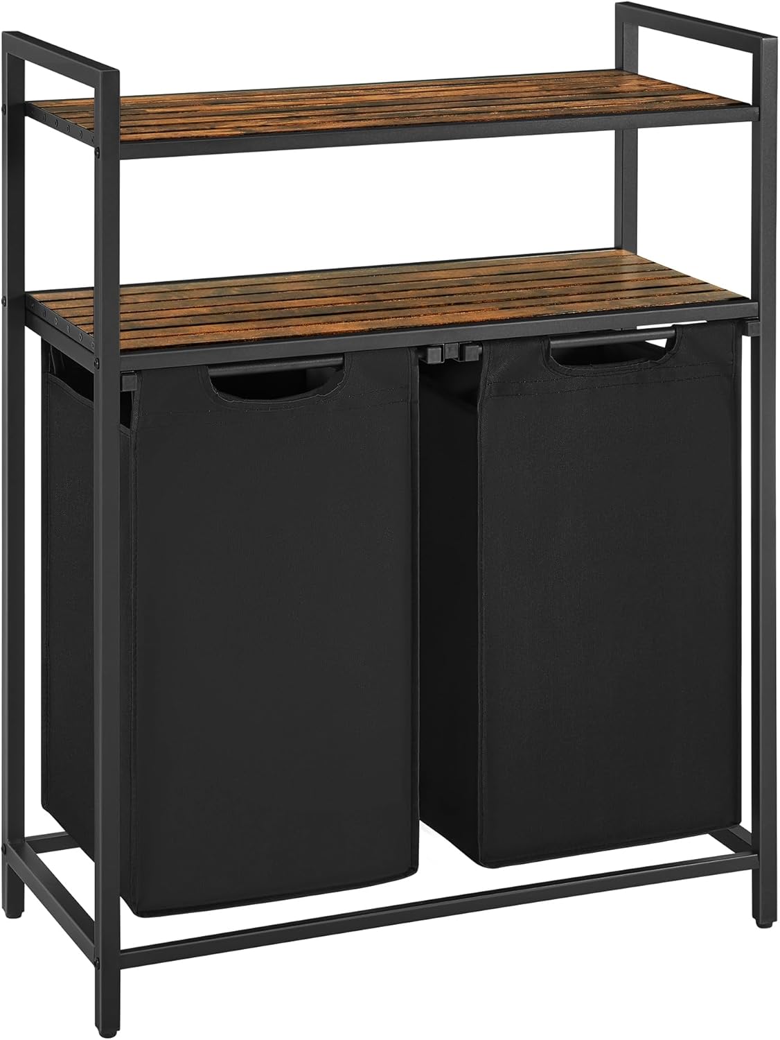 2-Bag Laundry Sorter with Shelves